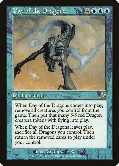 【Foil】【EN】ドラゴンの日/Day of the Dragons [SCG] 青R No.31