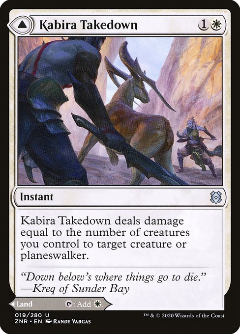 【Foil】【EN】Kabira Takedown // Kabira Plateau [ZNR] 混U No.19