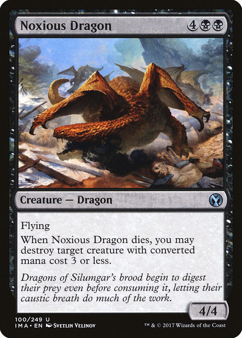 【Foil】【EN】有毒ドラゴン/Noxious Dragon [IMA] 黒U No.100