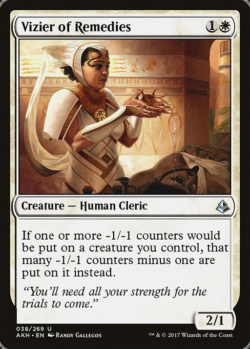 【EN】療治の侍臣/Vizier of Remedies [AKH] 白U No.38