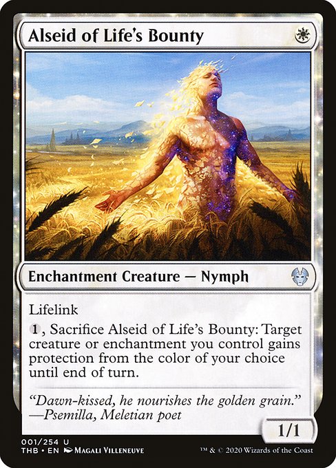 【Foil】【EN】命の恵みのアルセイド/Alseid of Life's Bounty [THB] 白U No.1