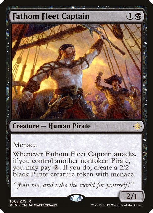 【Foil】【EN】深海艦隊の船長/Fathom Fleet Captain [XLN] 黒R No.106