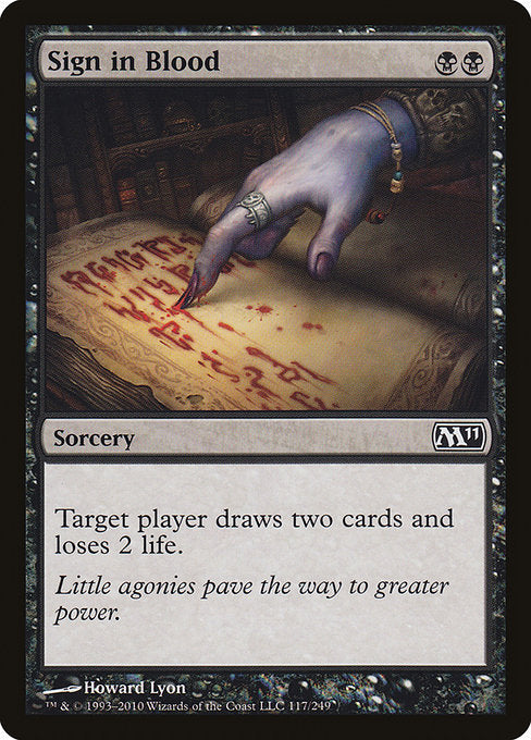 【Foil】【EN】血の署名/Sign in Blood [M11] 黒C No.117
