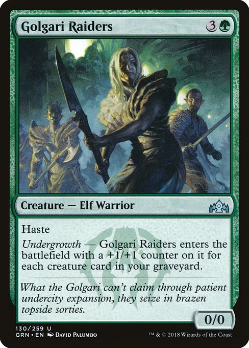 【Foil】【EN】ゴルガリの略奪者/Golgari Raiders [GRN] 緑U No.130