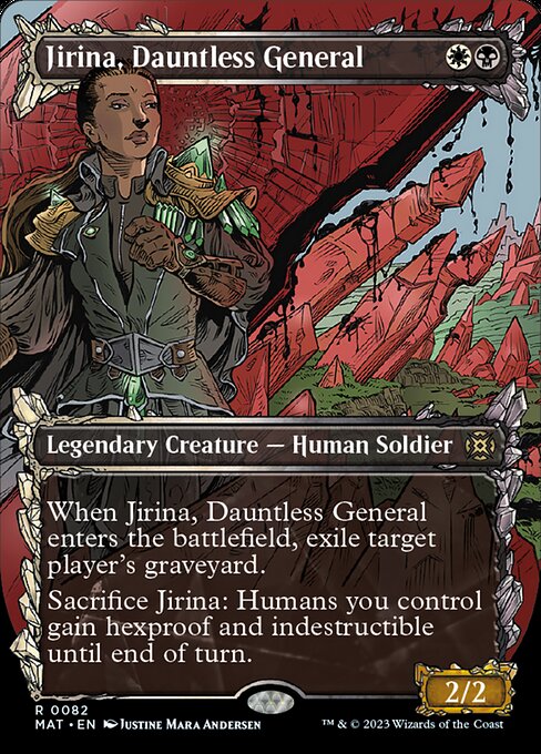 【Foil】【EN】不屈の将軍、ジリーナ/Jirina, Dauntless General [MAT] 金R No.82