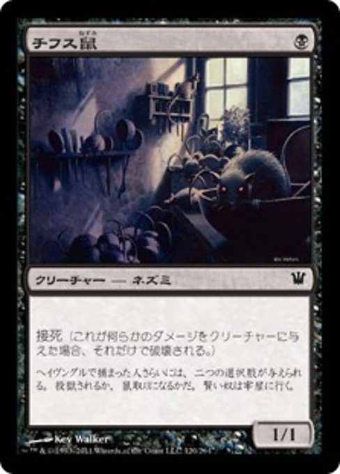 【Foil】【JP】チフス鼠/Typhoid Rats [ISD] 黒C No.120