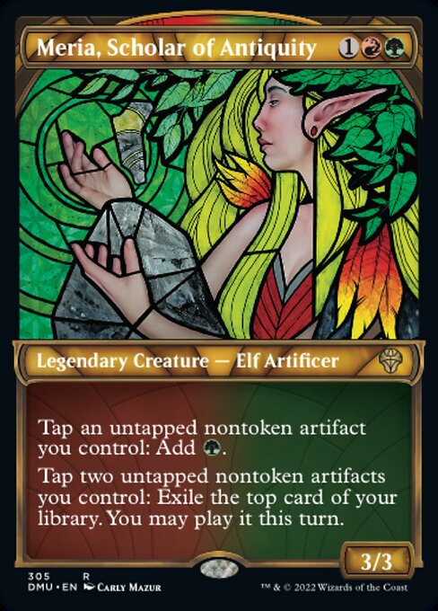 【Foil】【EN】古代学者、メリア/Meria, Scholar of Antiquity [DMU] 金R No.305