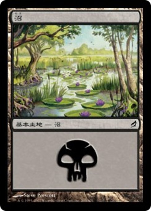【Foil】【JP】沼/Swamp [LRW] 無C No.293