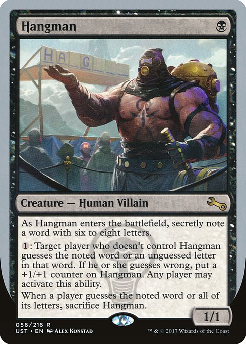 【EN】Hangman [UST] 黒R No.56