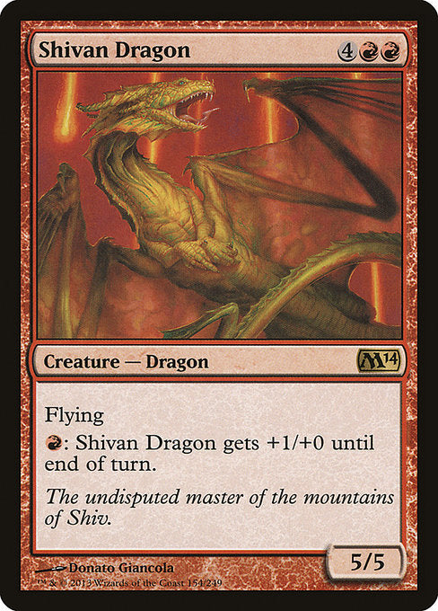 【Foil】【EN】シヴ山のドラゴン/Shivan Dragon [M14] 赤R No.154