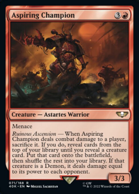 【Foil】【EN】Aspiring Champion [40K] 赤R No.71★