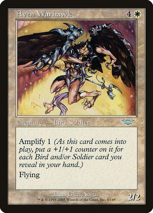 【Foil】【EN】エイヴンの戦鷹/Aven Warhawk [LGN] 白U No.4