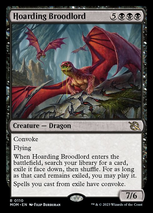 【Foil】【EN】溜め込む親玉/Hoarding Broodlord [MOM] 黒R No.110