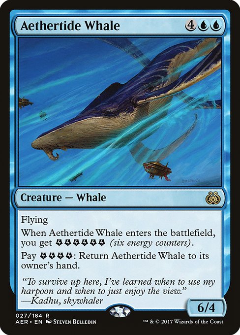 【EN】霊気海嘯の鯨/Aethertide Whale [AER] 青R No.27