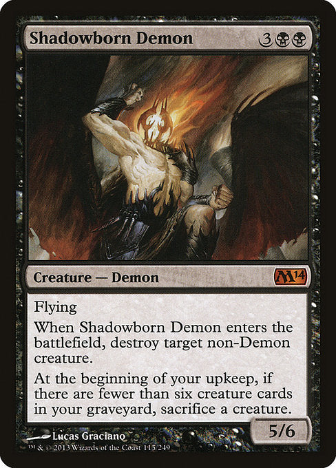 【EN】影生まれの悪魔/Shadowborn Demon [M14] 黒M No.115