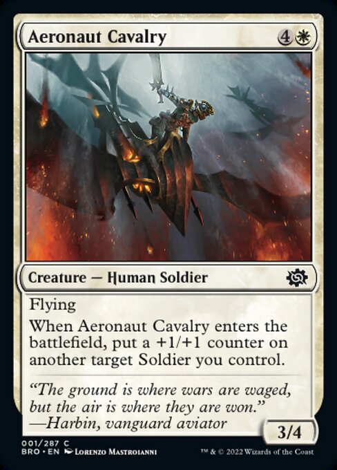 【Foil】【EN】飛空士の騎兵部隊/Aeronaut Cavalry [BRO] 白C No.1