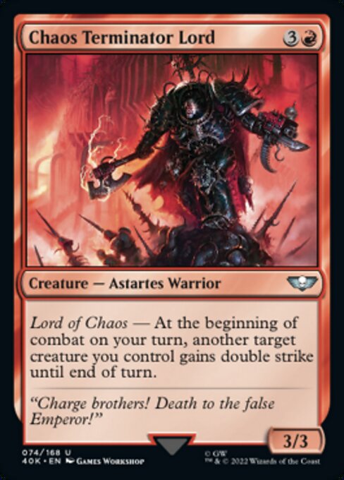【Foil】【EN】Chaos Terminator Lord [40K] 赤U No.74★