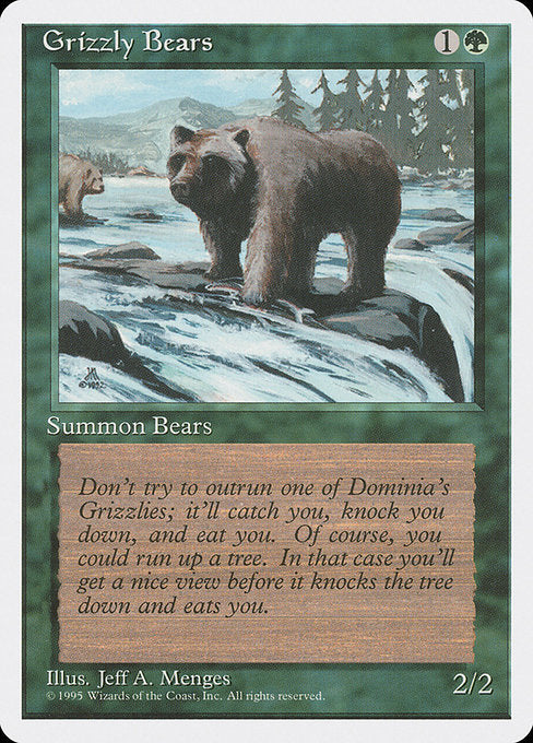 【EN】灰色熊/Grizzly Bears [4ED] 緑C No.250