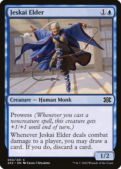 【Foil】【EN】ジェスカイの長老/Jeskai Elder [2X2] 青C No.53