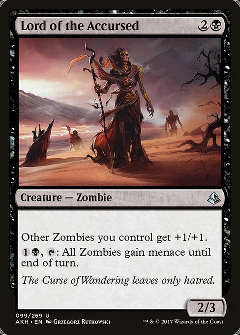 【Foil】【EN】呪われた者の王/Lord of the Accursed [AKH] 黒U No.99