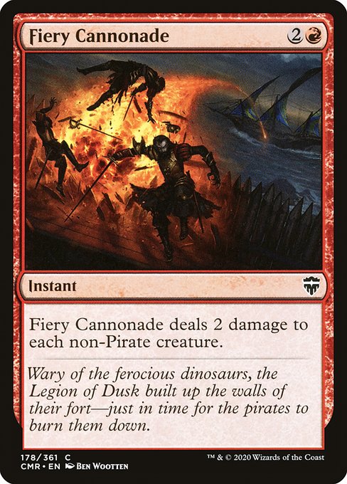 【Foil】【EN】焦熱の連続砲撃/Fiery Cannonade [CMR] 赤C No.178