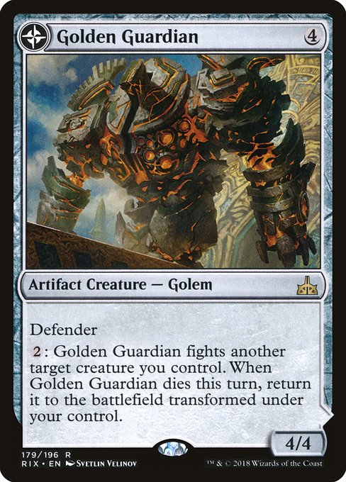 【Foil】【EN】Golden Guardian // Gold-Forge Garrison [RIX] 混R No.179