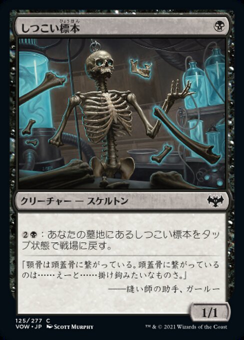 【Foil】【JP】しつこい標本/Persistent Specimen [VOW] 黒C No.125
