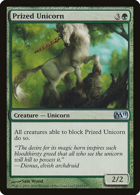 【Foil】【EN】尊き一角獣/Prized Unicorn [M11] 緑U No.193