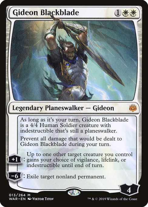 【EN】黒き剣のギデオン/Gideon Blackblade [WAR] 白M No.13