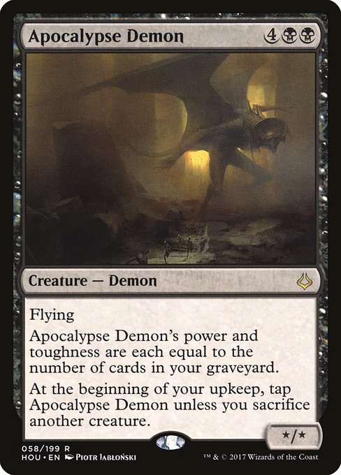 【Foil】【EN】黙示録の悪魔/Apocalypse Demon [HOU] 黒R No.58