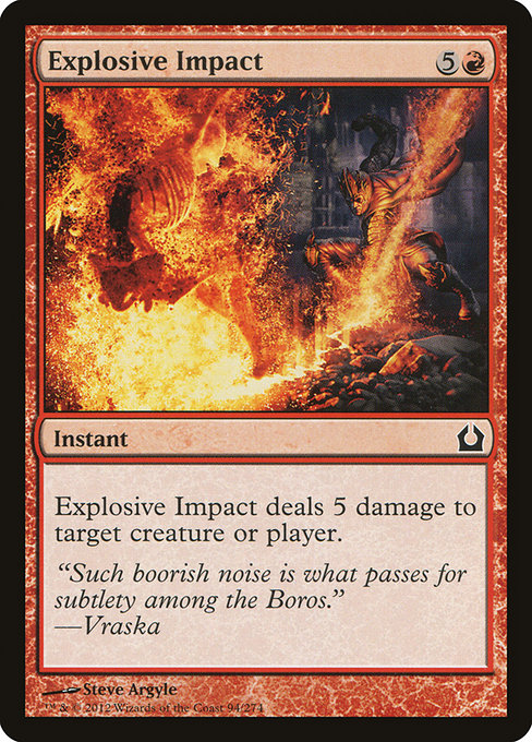 【Foil】【EN】爆発の衝撃/Explosive Impact [RTR] 赤C No.94