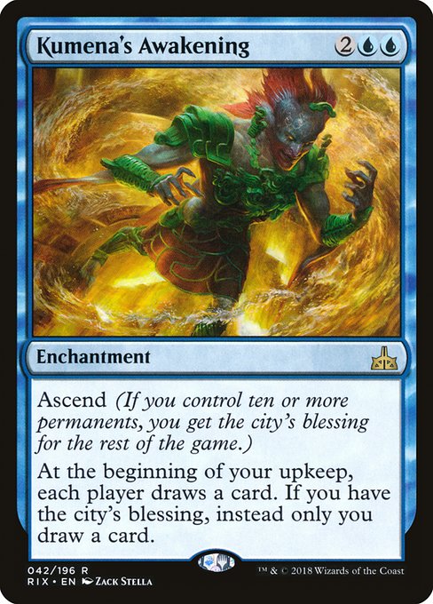 【Foil】【EN】クメーナの覚醒/Kumena's Awakening [RIX] 青R No.42