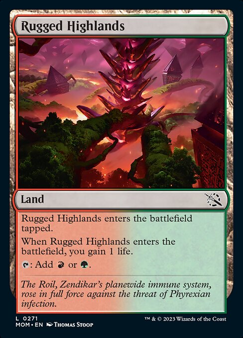 【Foil】【EN】岩だらけの高地/Rugged Highlands [MOM] 無C No.271