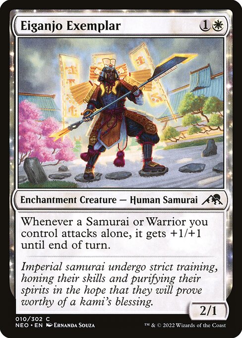 【Foil】【EN】永岩城の模範/Eiganjo Exemplar [NEO] 白C No.10