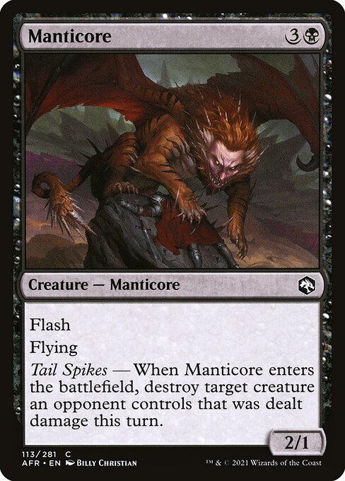 【Foil】【EN】マンティコア/Manticore [AFR] 黒C No.113