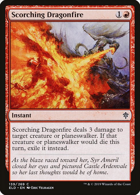 【Foil】【EN】焦熱の竜火/Scorching Dragonfire [ELD] 赤C No.139