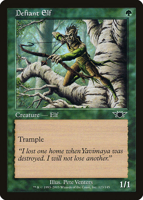 【Foil】【EN】果敢なエルフ/Defiant Elf [LGN] 緑C No.123