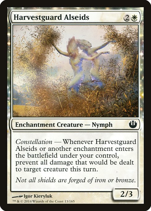 【Foil】【EN】収穫守りのアルセイド/Harvestguard Alseids [JOU] 白C No.13