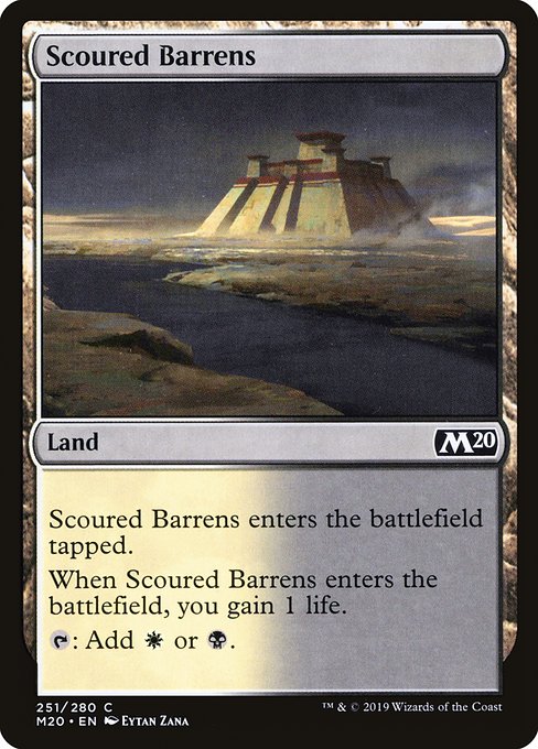 【EN】磨かれたやせ地/Scoured Barrens [M20] 無C No.251