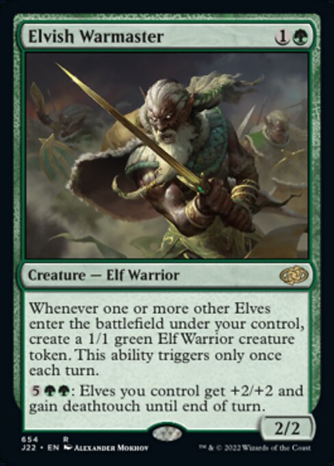 【EN】エルフの戦練者/Elvish Warmaster [J22] 緑R No.654