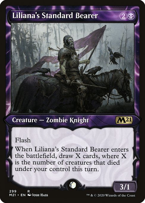 【Foil】【EN】リリアナの軍旗手/Liliana's Standard Bearer [M21] 黒R No.299