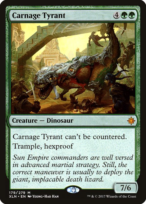 【Foil】【EN】殺戮の暴君/Carnage Tyrant [XLN] 緑M No.179