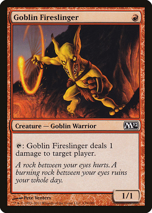【EN】ゴブリンの投火師/Goblin Fireslinger [M12] 赤C No.139
