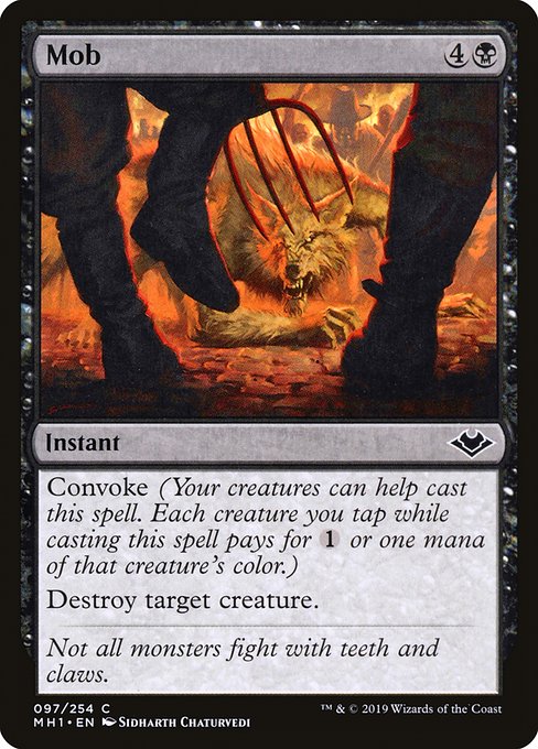 【Foil】【EN】殺到/Mob [MH1] 黒C No.97