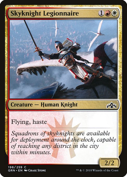 【Foil】【EN】空騎士の軍団兵/Skyknight Legionnaire [GRN] 金C No.198