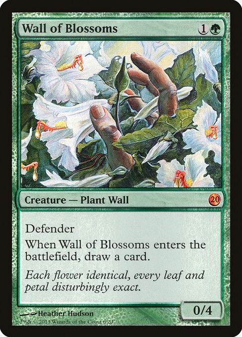 【Foil】【EN】花の壁/Wall of Blossoms [V13] 緑M No.6