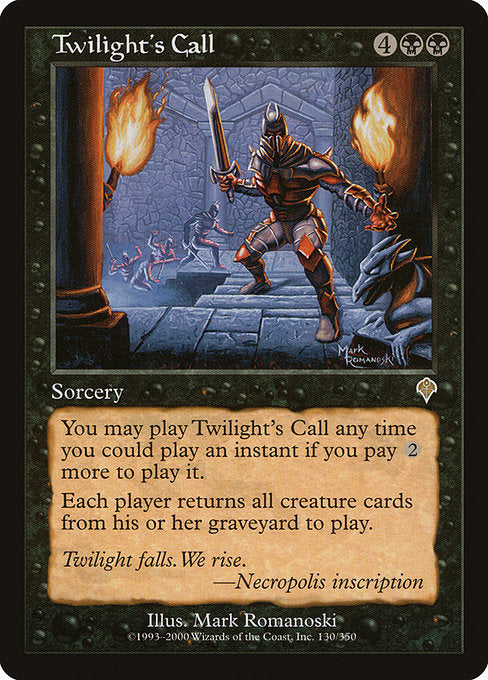 【Foil】【EN】黄昏の呼び声/Twilight's Call [INV] 黒R No.130