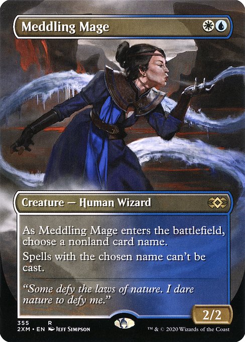 【Foil】【EN】翻弄する魔道士/Meddling Mage [2XM] 金R No.355