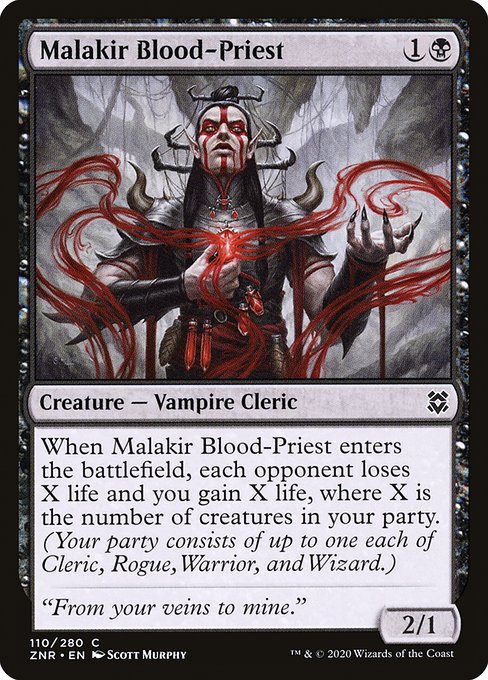 【Foil】【EN】マラキールの血僧侶/Malakir Blood-Priest [ZNR] 黒C No.110