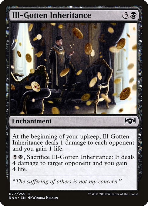 【Foil】【EN】不正相続/Ill-Gotten Inheritance [RNA] 黒C No.77
